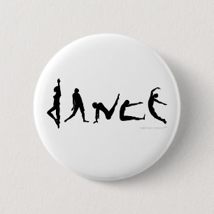 Chapa Redonda De 5 Cm Diseño de la silueta del baile de la danza