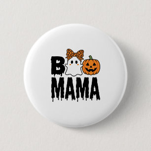 Chapa Redonda De 5 Cm Diseño de lazo de calabaza fantasma de Halloween B