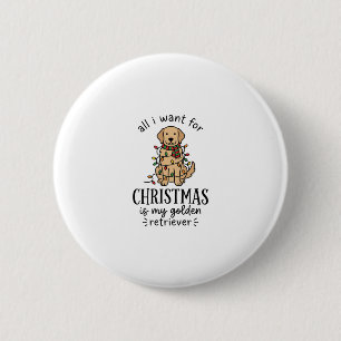 Chapa Redonda De 5 Cm Diseño de lista de deseos de Golden Retriever de N