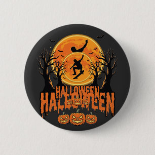 Chapa Redonda De 5 Cm Diseño de Luna para Patineta de Halloween