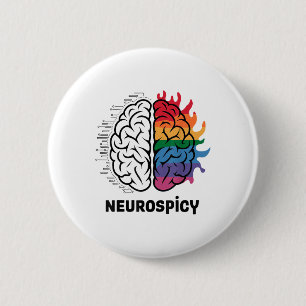 Chapa Redonda De 5 Cm Diseño de meme de cerebro de espionaje neuro _1