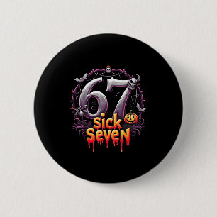 Chapa Redonda De 5 Cm Diseño de meme divertido seis siete 6 7 Divertido