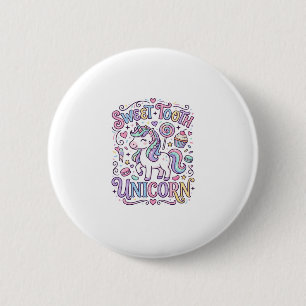 Chapa Redonda De 5 Cm Diseño de mercancía original Unicornio Diente Dulc