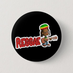 Chapa Redonda De 5 Cm diseño de música reggae