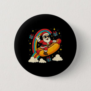 Chapa Redonda De 5 Cm Diseño de Navidades divertidos de Santa Claus Hotd