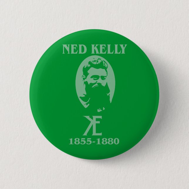 Chapa Redonda De 5 Cm Diseño de Ned Kelly (Anverso)