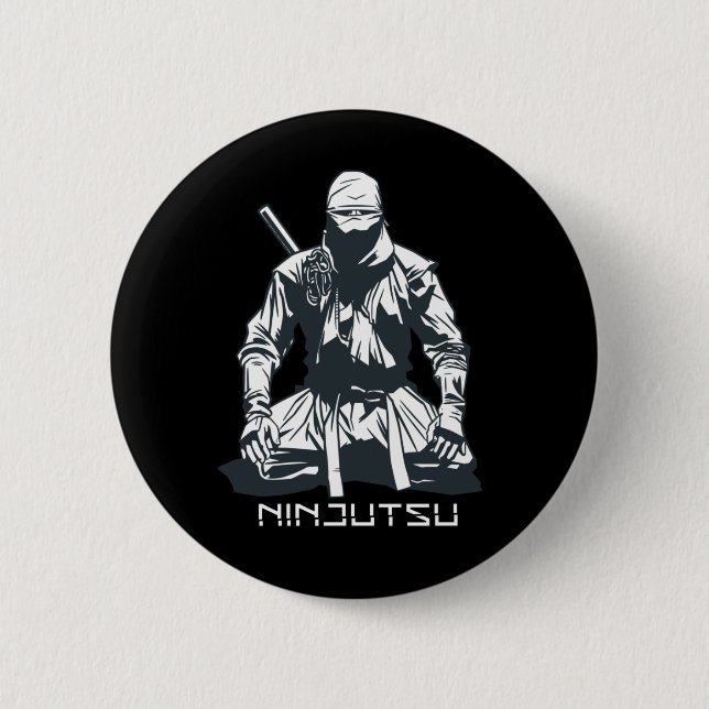 Chapa Redonda De 5 Cm Diseño de Ninja Ninjutsu Assassin (Anverso)