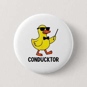 Chapa Redonda De 5 Cm Diseño de Orquesta de Música de Pato Divertido Con