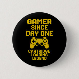 Chapa Redonda De 5 Cm Diseño de papá de gamer audaz - Arte de controlado