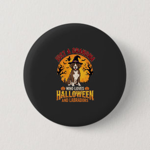 Chapa Redonda De 5 Cm Diseño de perro abuela de Halloween Labrador_1