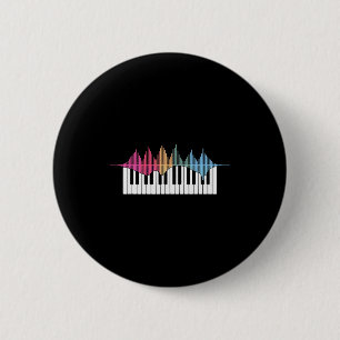 Chapa Redonda De 5 Cm Diseño de piano divertido para hombres mujeres niñ