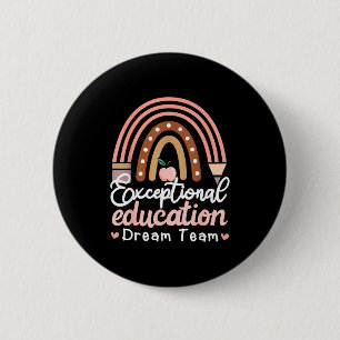 Chapa Redonda De 5 Cm Diseño de profesor del equipo de ensueño de educac