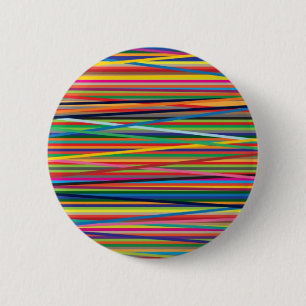 Chapa Redonda De 5 Cm Diseño de rayas abstractas coloridas