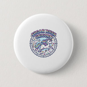 Chapa Redonda De 5 Cm Diseño de regalo divertido y lindo de Unicornio Ru