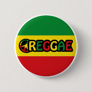 Chapa Redonda De 5 Cm Diseño de reggae con colores de bandera reggae