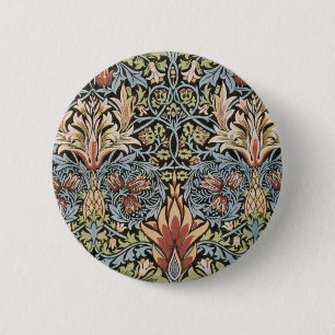 Chapa Redonda De 5 Cm Diseño de Snakeshead de William Morris