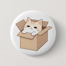 Diseño de Sticker Kawaii de Gato Adorable en una C