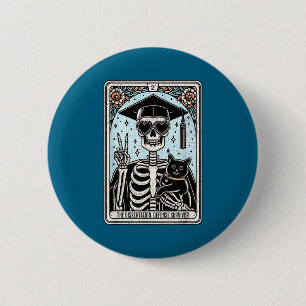 Chapa Redonda De 5 Cm Diseño de Tarot de Tesis Doctoral PhD Grad