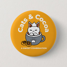 Chapa Redonda De 5 Cm Diseño de tazas navideñas con acogedoras galletita