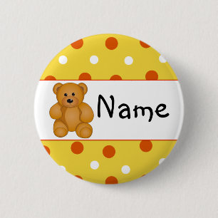 Chapa Redonda De 5 Cm Diseño de Teddy Personalizado