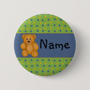 Chapa Redonda De 5 Cm Diseño de Teddy Personalizado