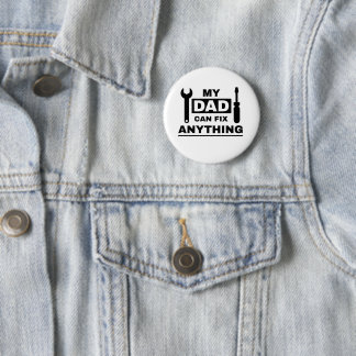 Chapa Redonda De 5 Cm Diseño de texto para papá puede arreglar cualquier