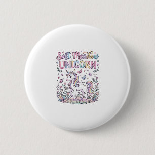 Chapa Redonda De 5 Cm Diseño de vector adorable unicornio suavecito de p