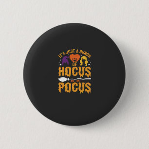 Chapa Redonda De 5 Cm Diseño de vector de bruja de Halloween Hocus Pocus