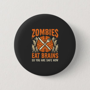 Chapa Redonda De 5 Cm Diseño de vector de Halloween de zombie divertido