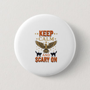 Chapa Redonda De 5 Cm Diseño de vector de Halloween vintage aterrador ma