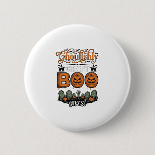 Chapa Redonda De 5 Cm Diseño de vector espeluznante lindo de Halloween L