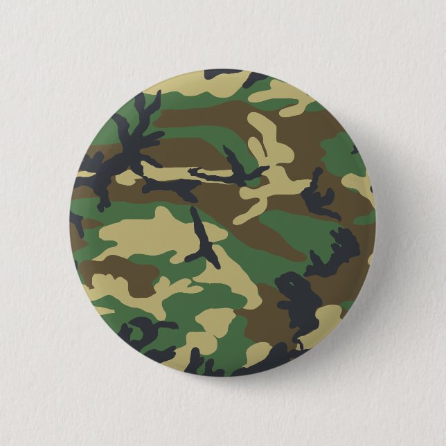 Chapa Redonda De 5 Cm Diseño del camuflaje del arbolado (Anverso)