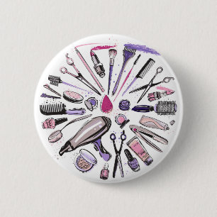 Chapa Redonda De 5 Cm Diseño del círculo del maquillaje