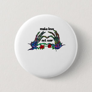 Chapa Redonda De 5 Cm Diseño del corazón de mano de esqueleto