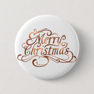 Chapa Redonda De 5 Cm Diseño del guión de la Feliz Navidad