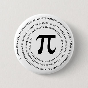 Chapa Redonda De 5 Cm Diseño del número del pi