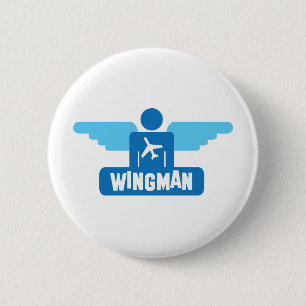 Chapa Redonda De 5 Cm diseño del piloto del wingman
