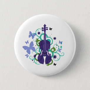 Chapa Redonda De 5 Cm Diseño del violín del cielo