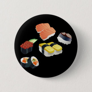 Chapa Redonda De 5 Cm Diseño determinado del sushi