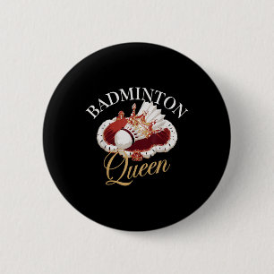 Chapa Redonda De 5 Cm Diseño divertido de amor de jugador de bádminton l