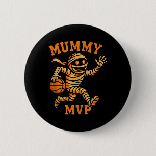 Chapa Redonda De 5 Cm Diseño divertido de baloncesto de momia de Hallowe
