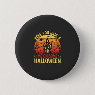 Chapa Redonda De 5 Cm Diseño divertido de casa embrujada de Halloween pa
