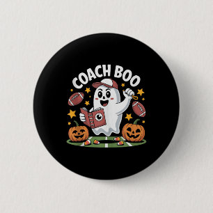 Chapa Redonda De 5 Cm Diseño divertido de entrenador de fútbol fantasma