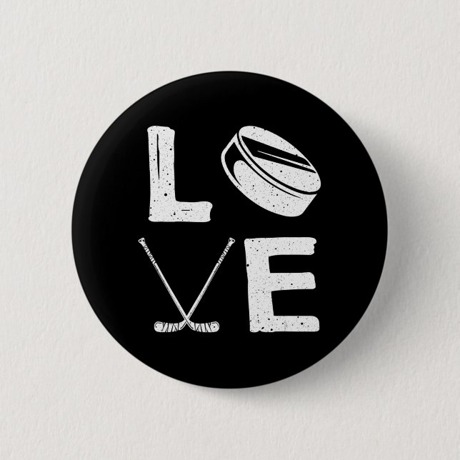 Chapa Redonda De 5 Cm Diseño divertido de hockey para niños hombres hock (Anverso)