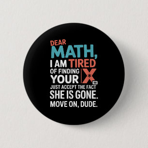 Chapa Redonda De 5 Cm Diseño Divertido De Matemáticas Para Niños Niñas P