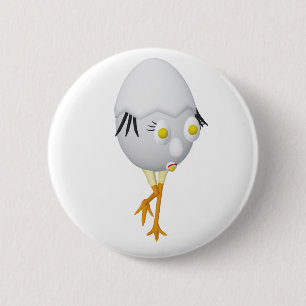 Chapa Redonda De 5 Cm Diseño divertido de personaje de huevo RG y RA