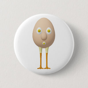 Chapa Redonda De 5 Cm Diseño divertido del personaje de huevo RG y RA