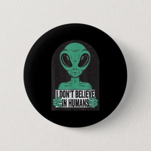 Chapa Redonda De 5 Cm Diseño divertido vintage de alienígena ovni - no c
