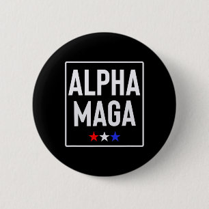 Chapa Redonda De 5 Cm Diseño electoral Alpha Mega Trump 2024