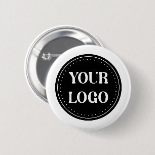 Chapa Redonda De 5 Cm Diseño elegante de código QR negro Marca elegant